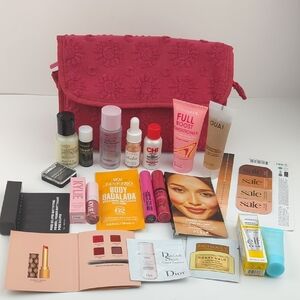 20/$20 Assorted Beauty Products + Bonus Deep Pink Floral Cosmetics Bag